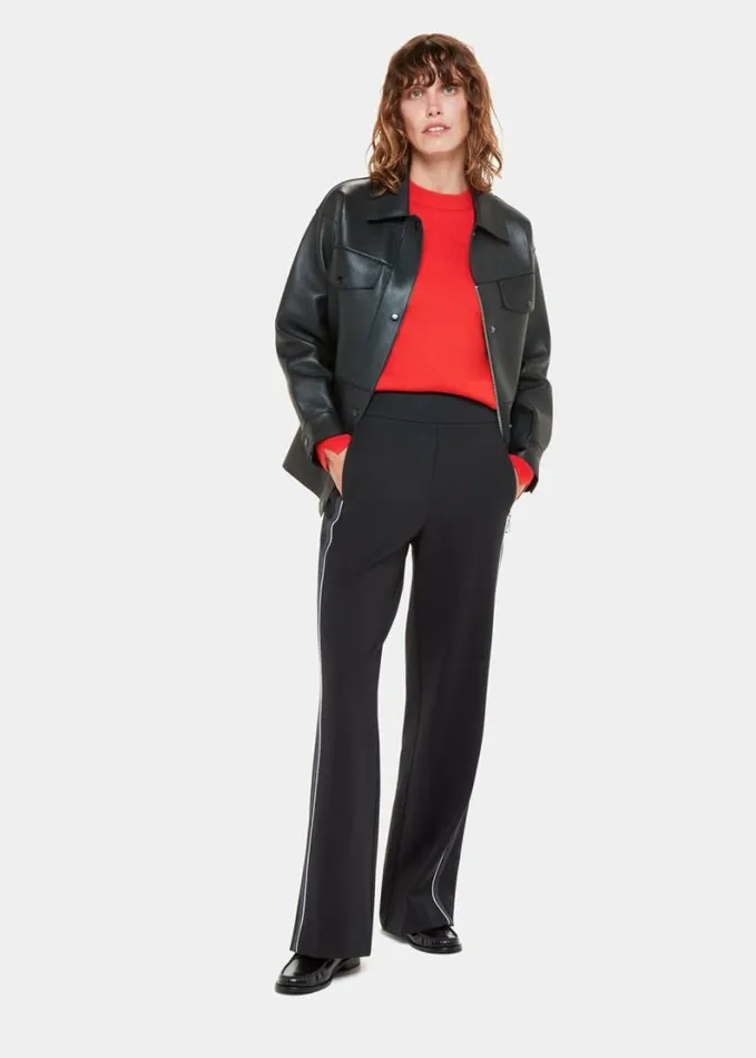 Whistles Mia Fitted Crew Neck Knit Red Women Sweaters and Cashmere