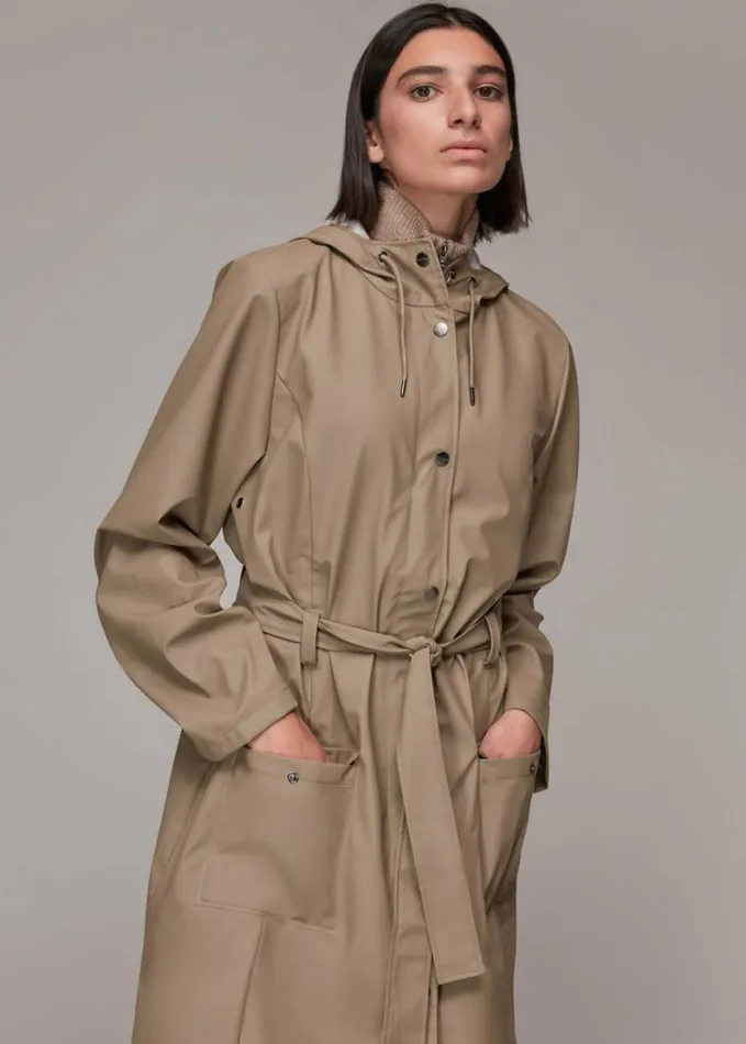 Whistles Rains Curve Jacket Taupe Women Coats and Jackets