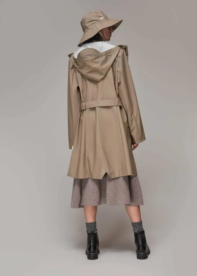 Whistles Rains Curve Jacket Taupe Women Coats and Jackets