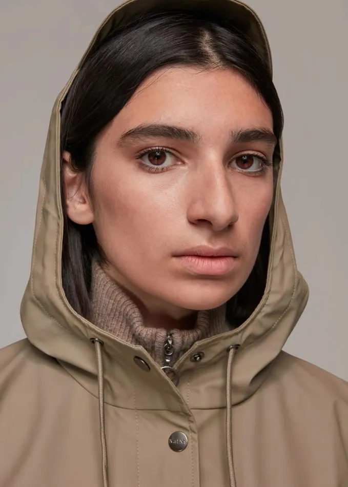 Whistles Rains Curve Jacket Taupe Women Coats and Jackets