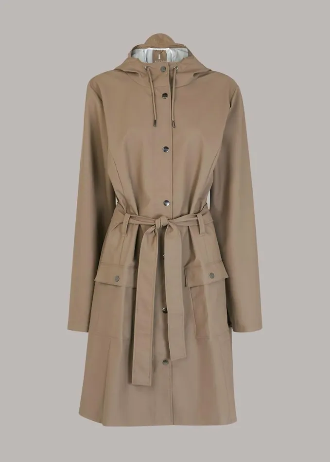 Whistles Rains Curve Jacket Taupe Women Coats and Jackets