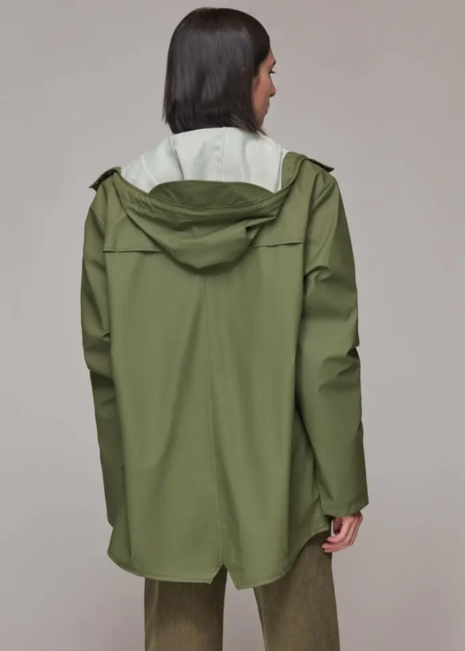 Whistles Rains Hooded Jacket Olive Women Coats and Jackets