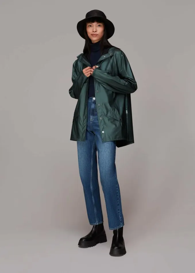Whistles Rains Jacket Dark Green Women Coats and Jackets
