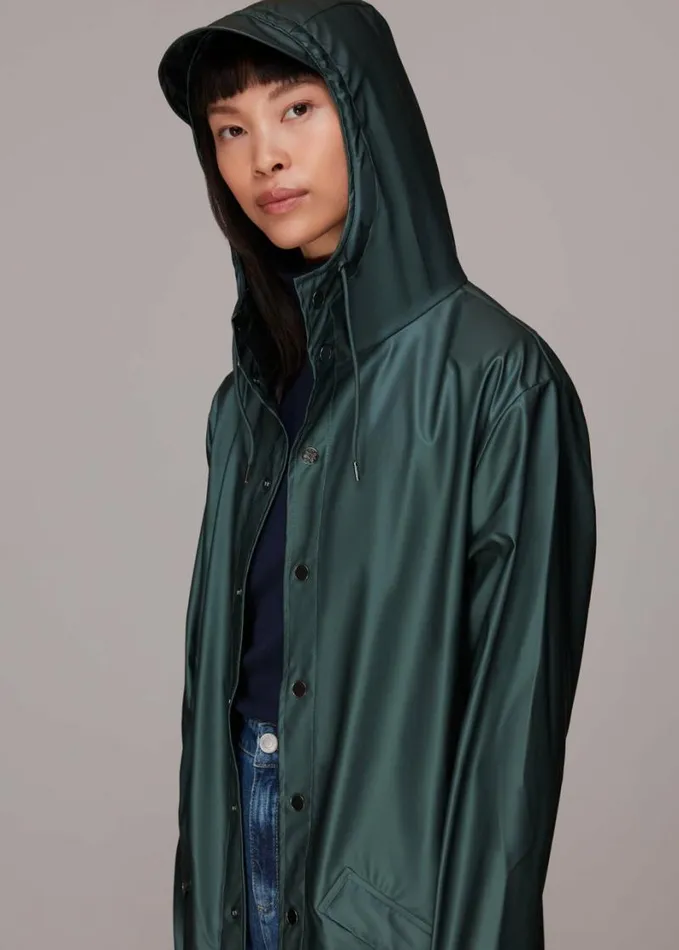 Whistles Rains Jacket Dark Green Women Coats and Jackets