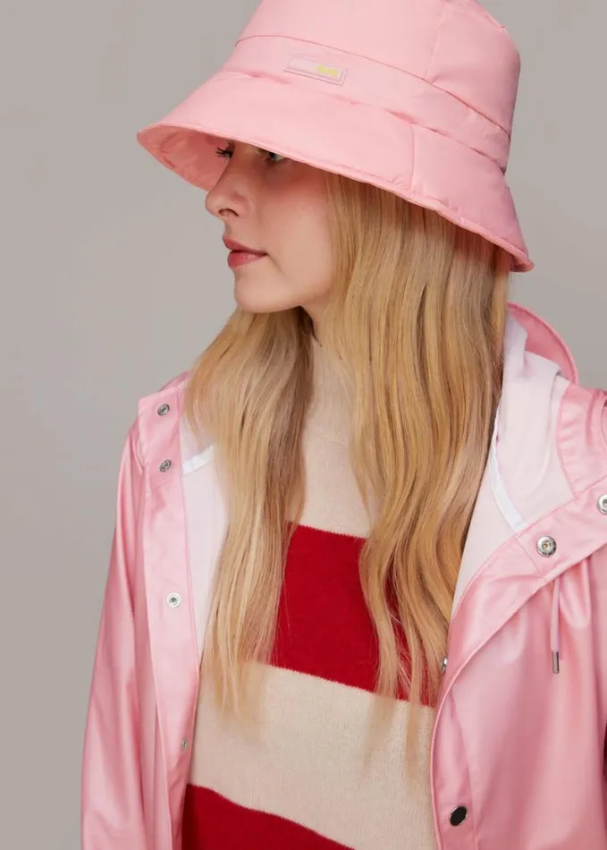 Whistles Rains Padded Bucket Hat Pink Women Hats Gloves and Scarves