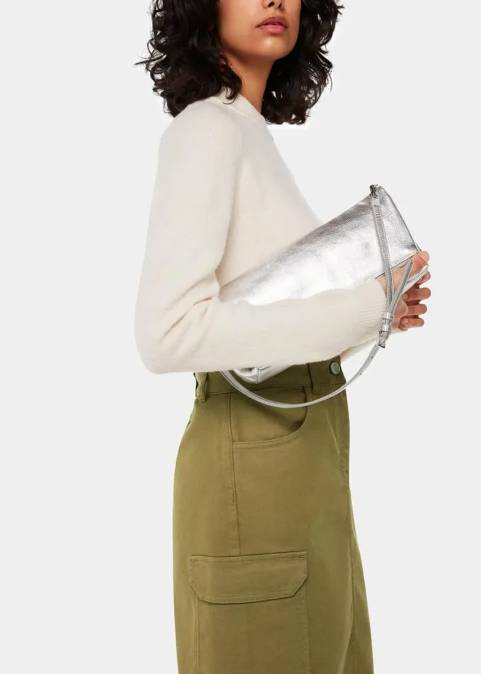 Whistles Tessa Cargo Midi Skirt Khaki Women Skirts