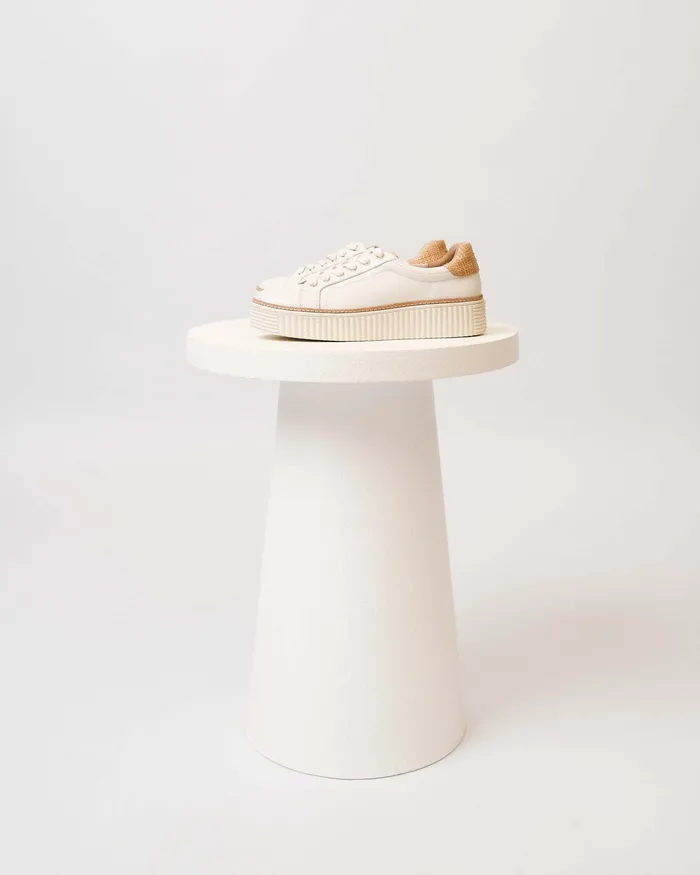 White jomercer Women Arianna sneakers white raffia White jomercer Women Arianna sneakers white raffia