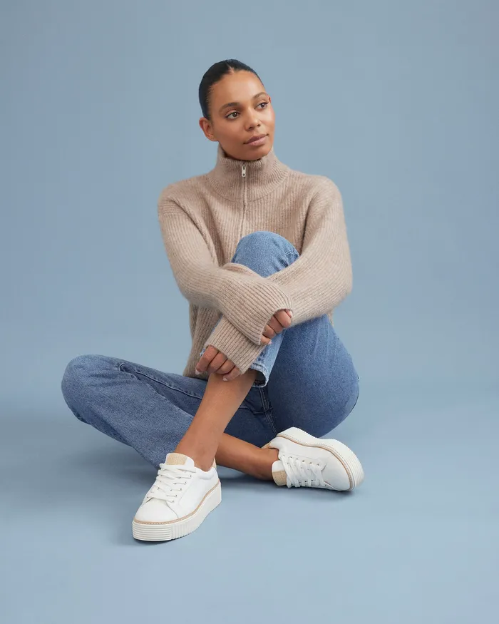 White jomercer Women Arianna sneakers white raffia White jomercer Women Arianna sneakers white raffia