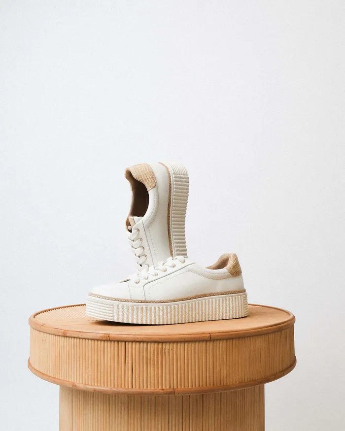 White jomercer Women Arianna sneakers white raffia White jomercer Women Arianna sneakers white raffia