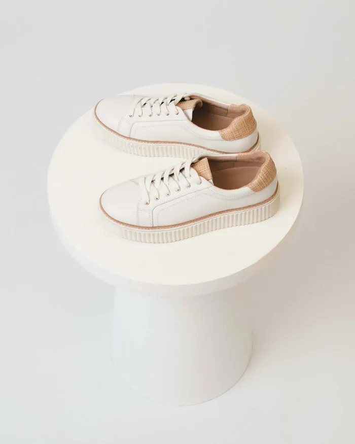 White jomercer Women Arianna sneakers white raffia White jomercer Women Arianna sneakers white raffia