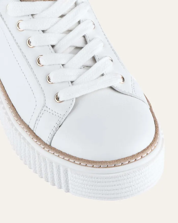 White jomercer Women Arianna sneakers white raffia White jomercer Women Arianna sneakers white raffia