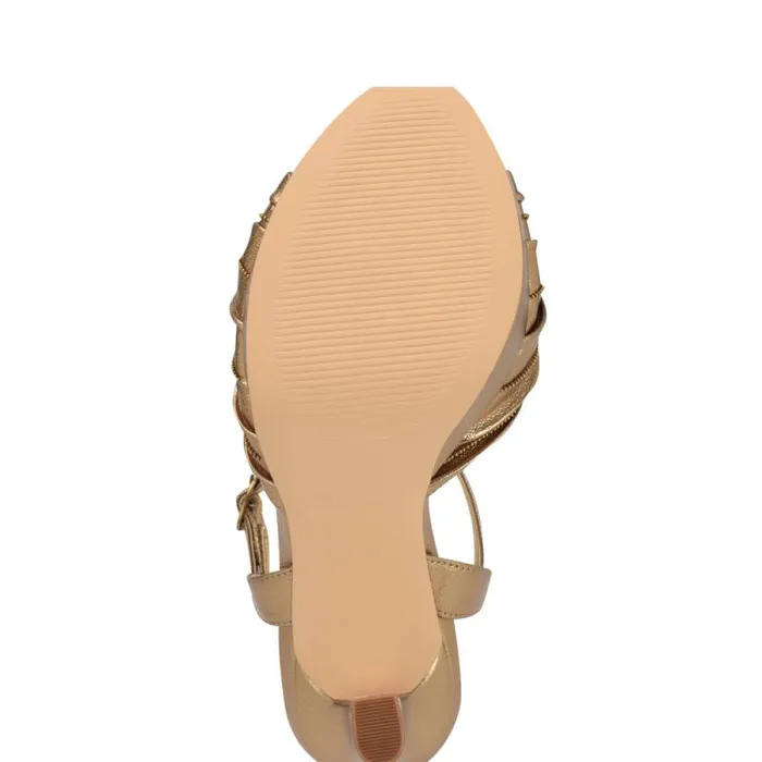 Winne Knotted Platform Sandals Bronze Women Nine West Sandals Winne Knotted Platform Sandals Bronze Women Nine West Sandals