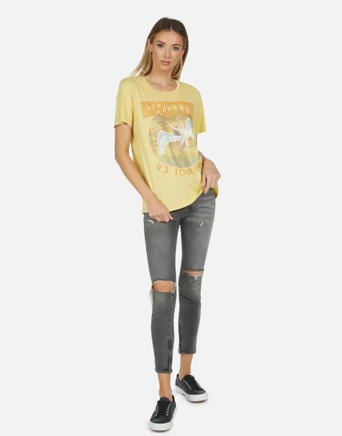 Wolf Led Zeppelin Pollen Women Lauren Moshi Short Sleeve