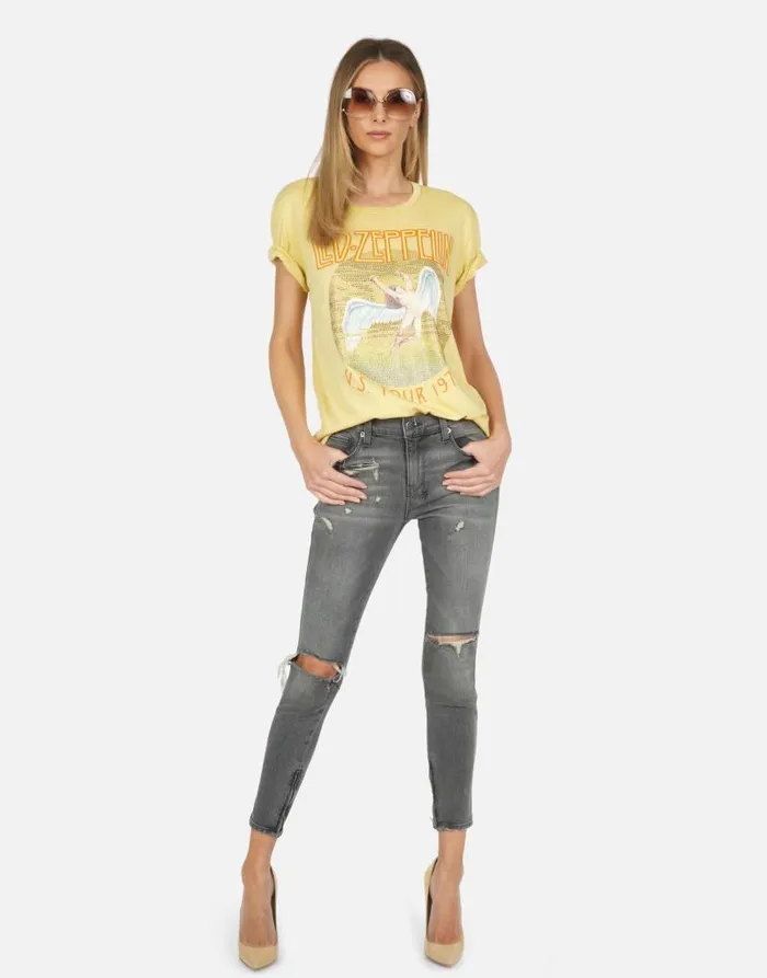 Wolf Led Zeppelin Pollen Women Lauren Moshi Short Sleeve