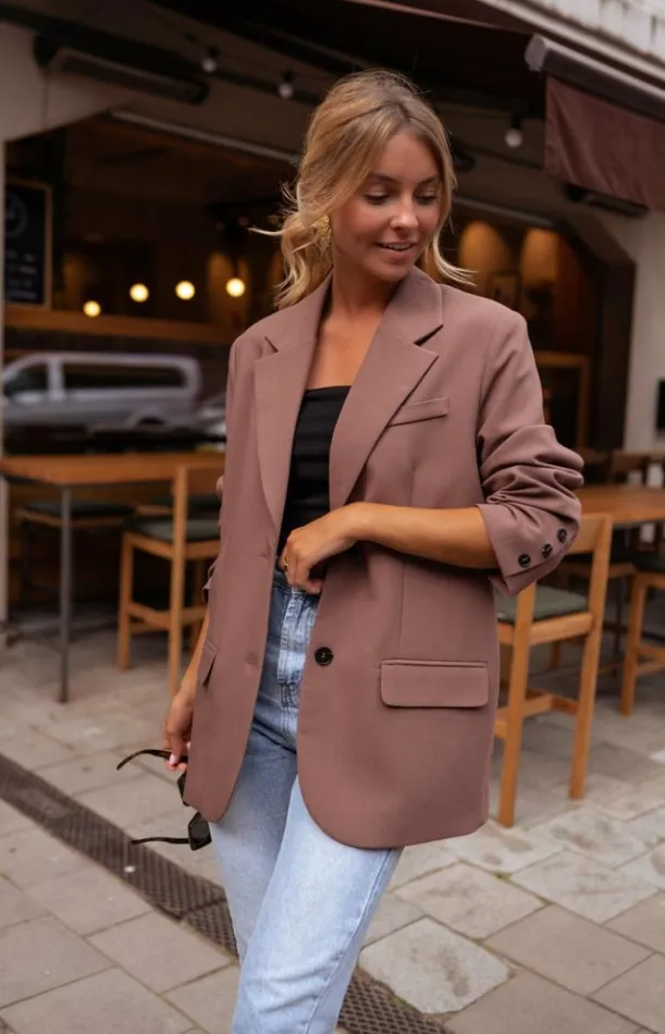 Women039s Clothing Blazers Easy Clothes Chocolate Lucia Blazer