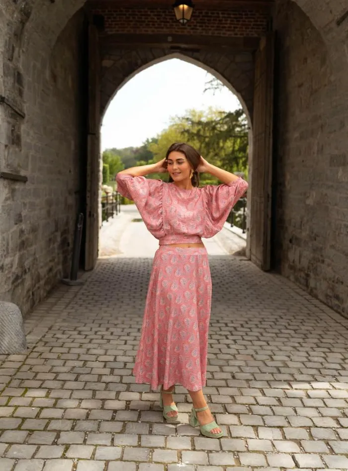 Women039s Clothing Blouses Easy Clothes Pink Patterned Karlou Blouse Women039s Clothing Blouses Easy Clothes Pink Patterned Karlou Blouse