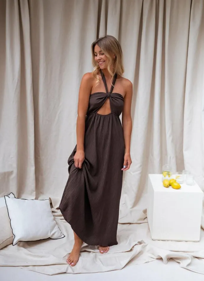 Women039s Clothing Dresses Easy Clothes Chocolate Zineb Dress Women039s Clothing Dresses Easy Clothes Chocolate Zineb Dress