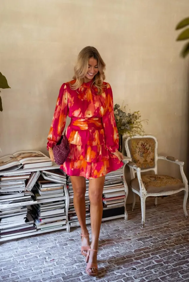 Women039s Clothing Dresses Easy Clothes Pink And Orange Manae Dress Pink And Orange