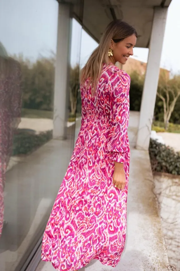 Women039s Clothing Dresses Easy Clothes Pink Patterned Farella Dress Women039s Clothing Dresses Easy Clothes Pink Patterned Farella Dress