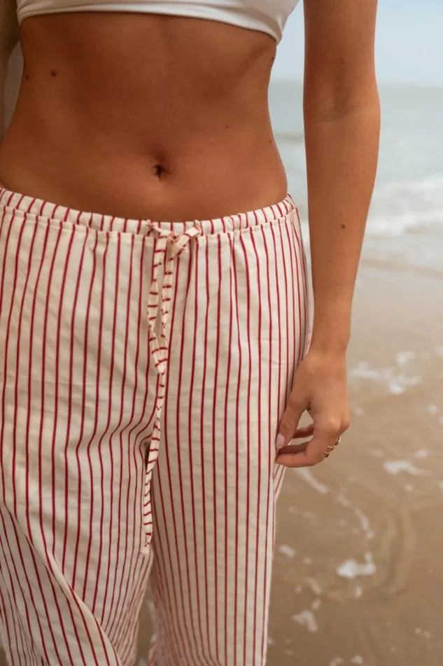 Women039s Clothing Pants and Jeans Easy Clothes Ecru And Red Striped Lamya Pants Women039s Clothing Pants and Jeans Easy Clothes Ecru And Red Striped Lamya Pants