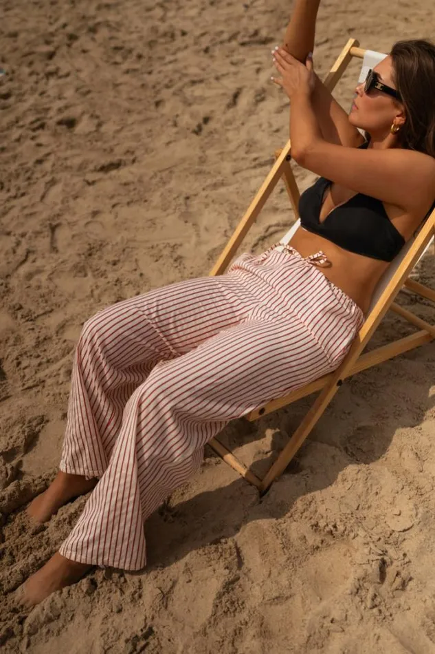 Women039s Clothing Pants and Jeans Easy Clothes Ecru And Red Striped Lamya Pants Women039s Clothing Pants and Jeans Easy Clothes Ecru And Red Striped Lamya Pants