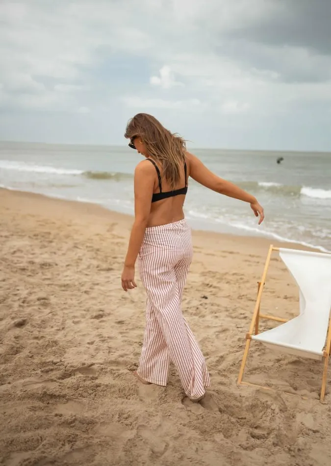 Women039s Clothing Pants and Jeans Easy Clothes Ecru And Red Striped Lamya Pants Women039s Clothing Pants and Jeans Easy Clothes Ecru And Red Striped Lamya Pants
