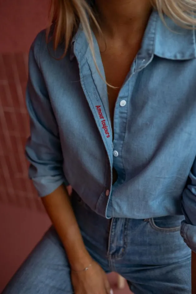 Women039s Clothing Shirts Easy Clothes Blue Denim Oliver Shirt Women039s Clothing Shirts Easy Clothes Blue Denim Oliver Shirt