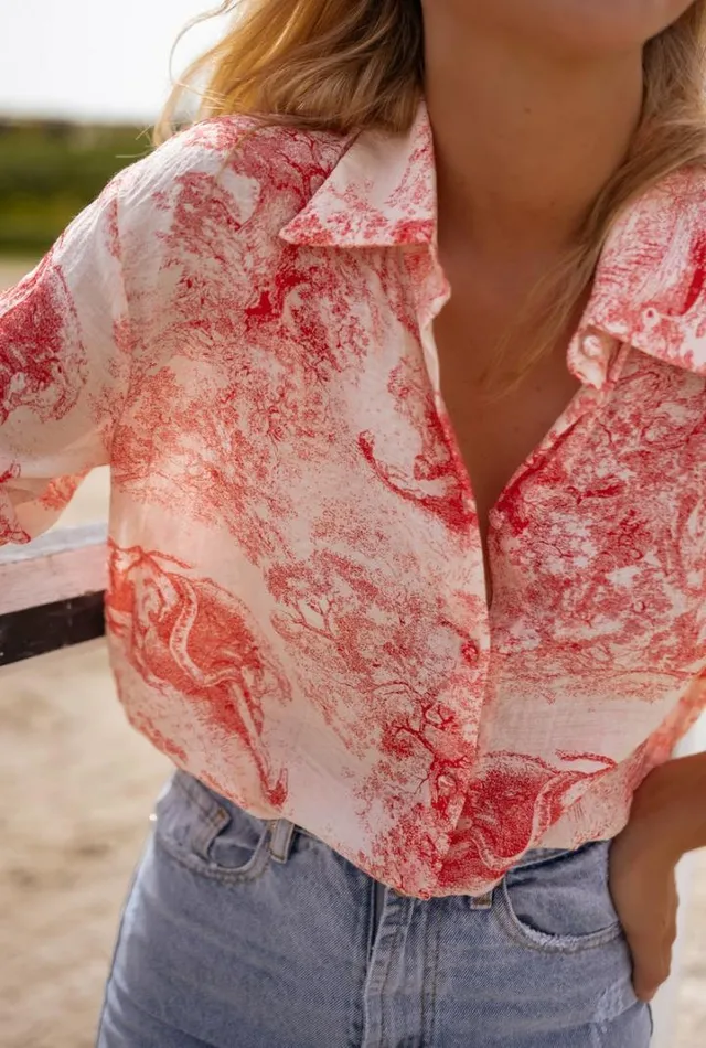Women039s Clothing Shirts Easy Clothes Red Maelle Shirt