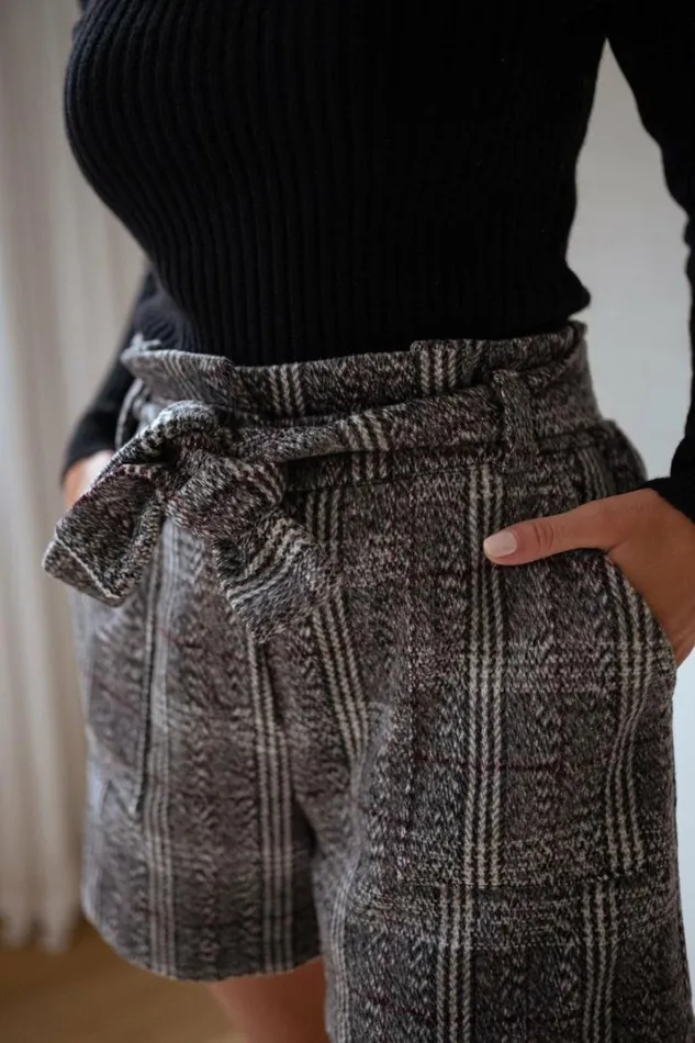 Women039s Clothing Shorts Easy Clothes Grey Checkered Clinton Shorts