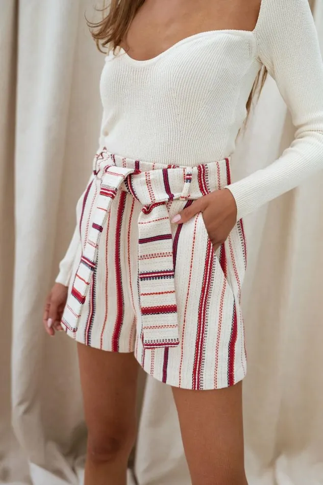 Women039s Clothing Shorts Easy Clothes Striped Sixtine Shorts