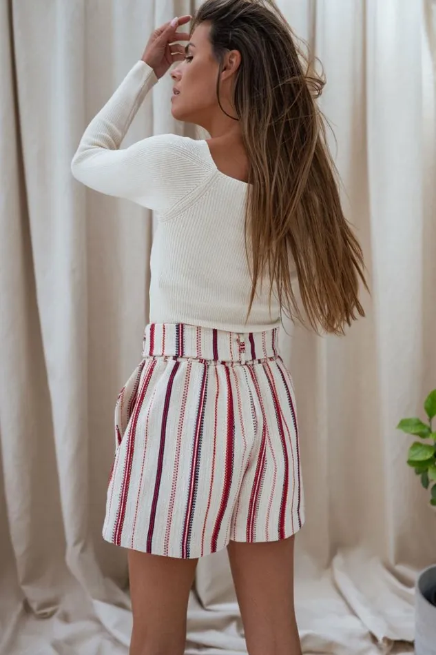 Women039s Clothing Shorts Easy Clothes Striped Sixtine Shorts Women039s Clothing Shorts Easy Clothes Striped Sixtine Shorts
