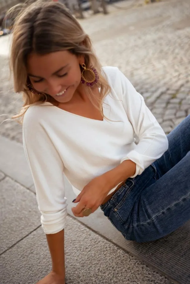 Women039s Clothing Sweaters Easy Clothes Ecru Bouma Thin Sweater Ecru