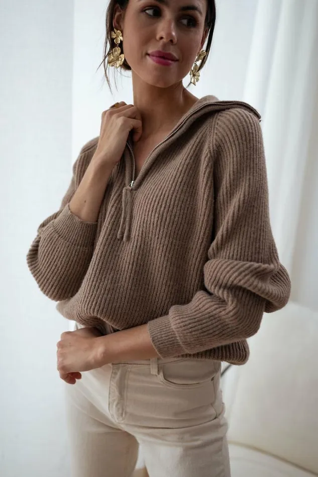 Women039s Clothing Sweaters Easy Clothes Taupe Eddy Sweater