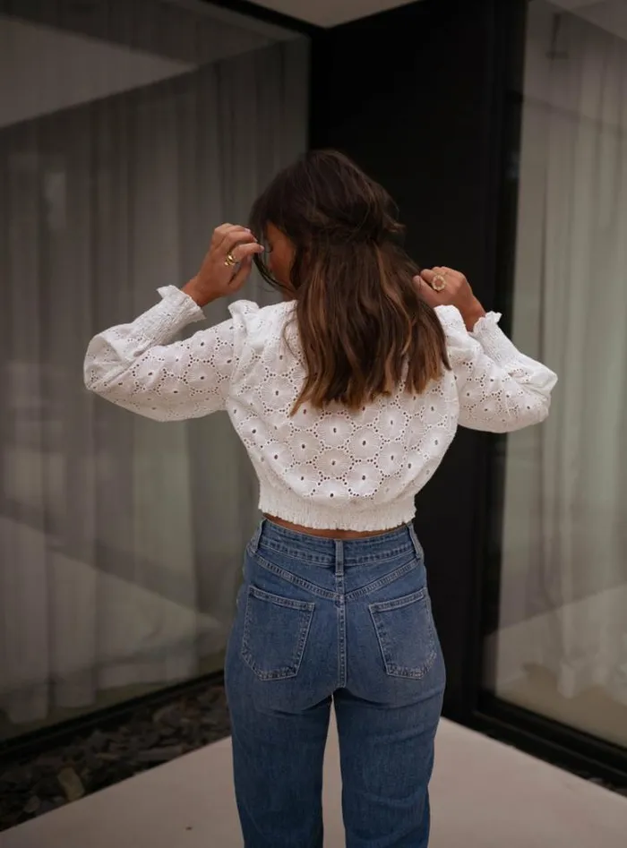 Women039s Clothing Tops Easy Clothes White Jana Embroidered Blouse Women039s Clothing Tops Easy Clothes White Jana Embroidered Blouse