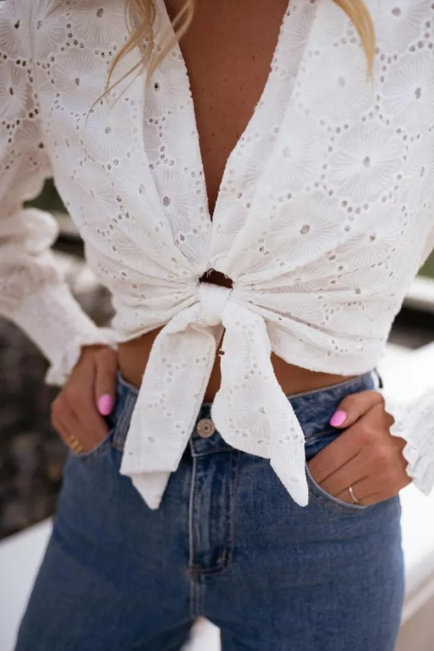 Women039s Clothing Tops Easy Clothes White Jana Embroidered Blouse Women039s Clothing Tops Easy Clothes White Jana Embroidered Blouse