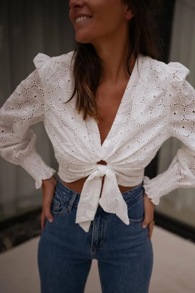 Women039s Clothing Tops Easy Clothes White Jana Embroidered Blouse Women039s Clothing Tops Easy Clothes White Jana Embroidered Blouse