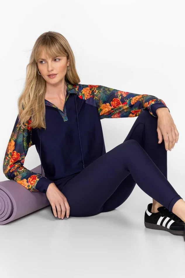 Women Active Johnny Was BEE ACTIVE CONTRAST WAISTBAND LEGGING Catalina Women Active Johnny Was BEE ACTIVE CONTRAST WAISTBAND LEGGING Catalina