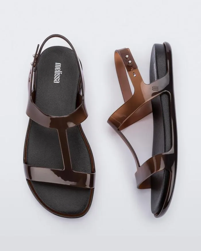 Women Adore Clear Brownblack Melissa Sandals
