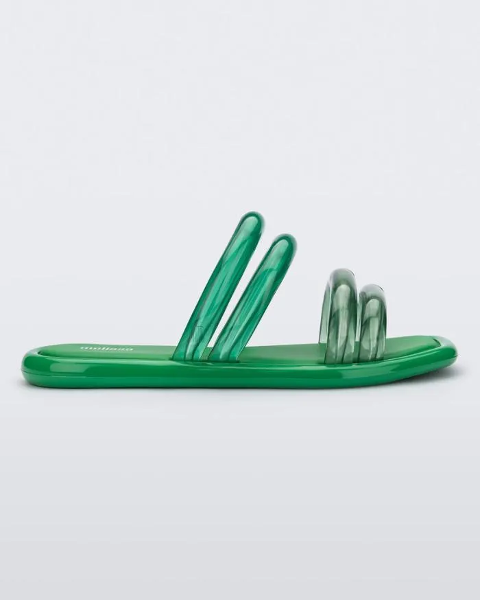 Women Airbubble Slide Greentransparent Green Melissa Slides