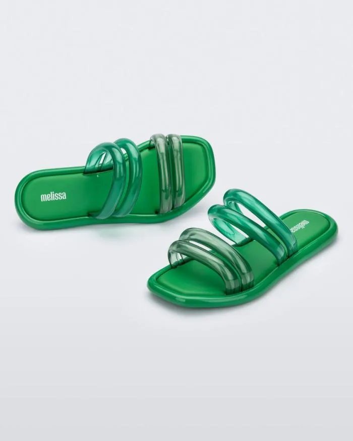 Women Airbubble Slide Greentransparent Green Melissa Slides
