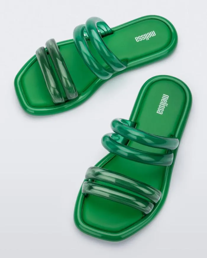 Women Airbubble Slide Greentransparent Green Melissa Slides