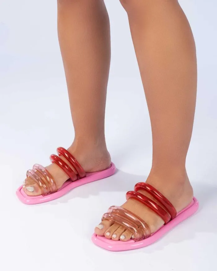 Women Airbubble Slide Pinktransparent Pink Melissa Slides