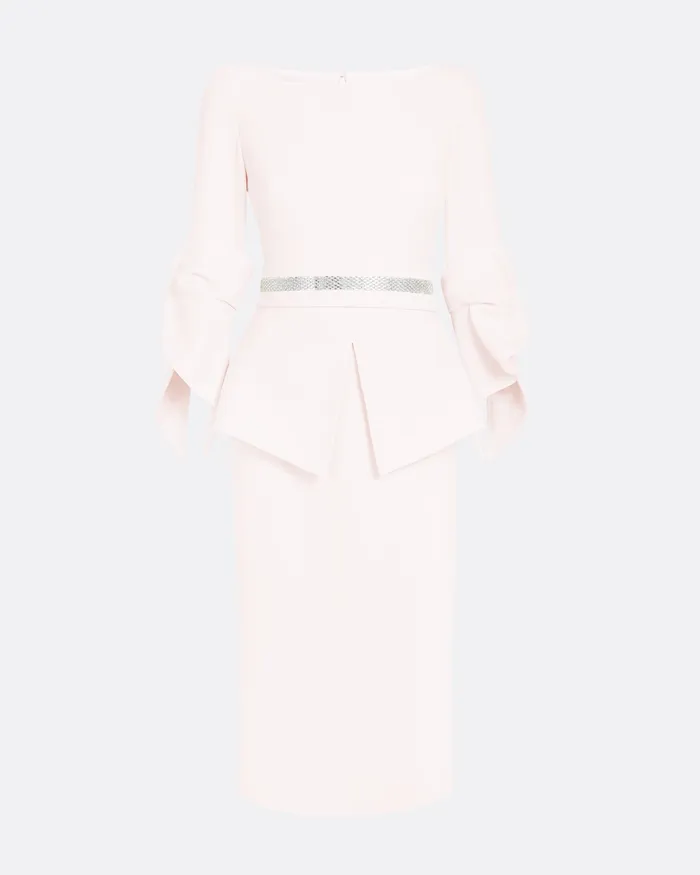 Women Alondra Pale Pink Midi Dress Pale Pink Icons Safiyaa