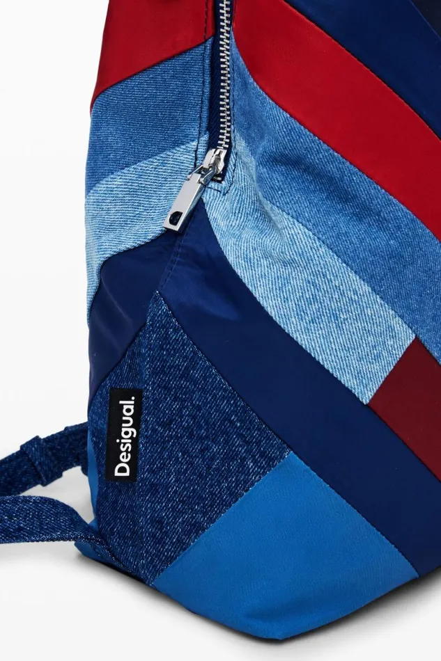 Women Backpacks Desigual Denim Patch Backpack