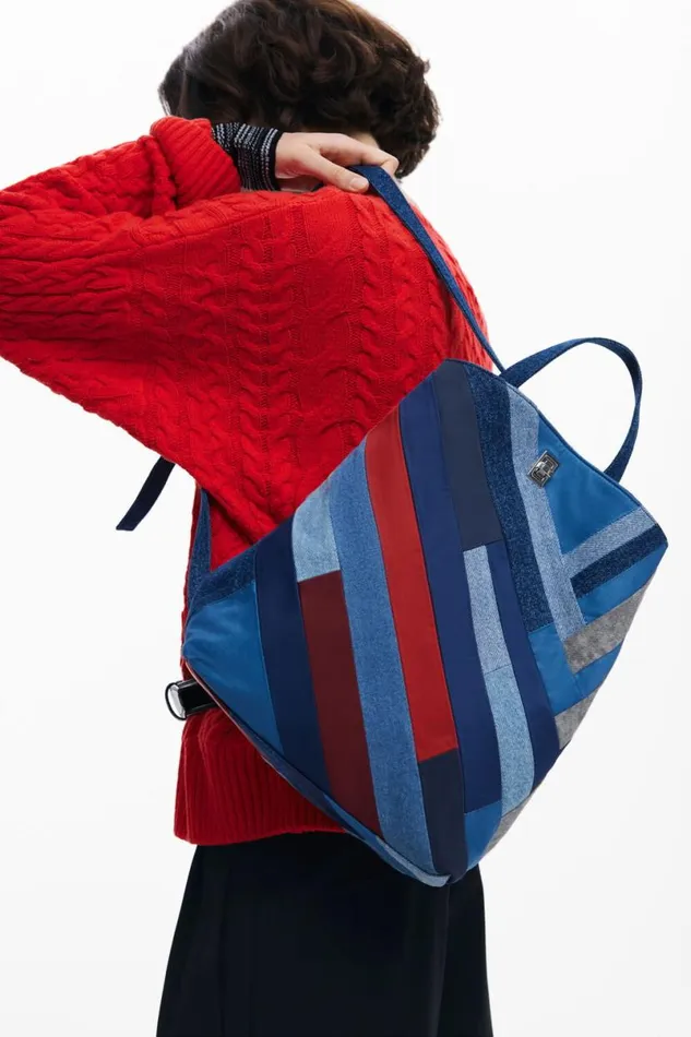 Women Backpacks Desigual Denim Patch Backpack