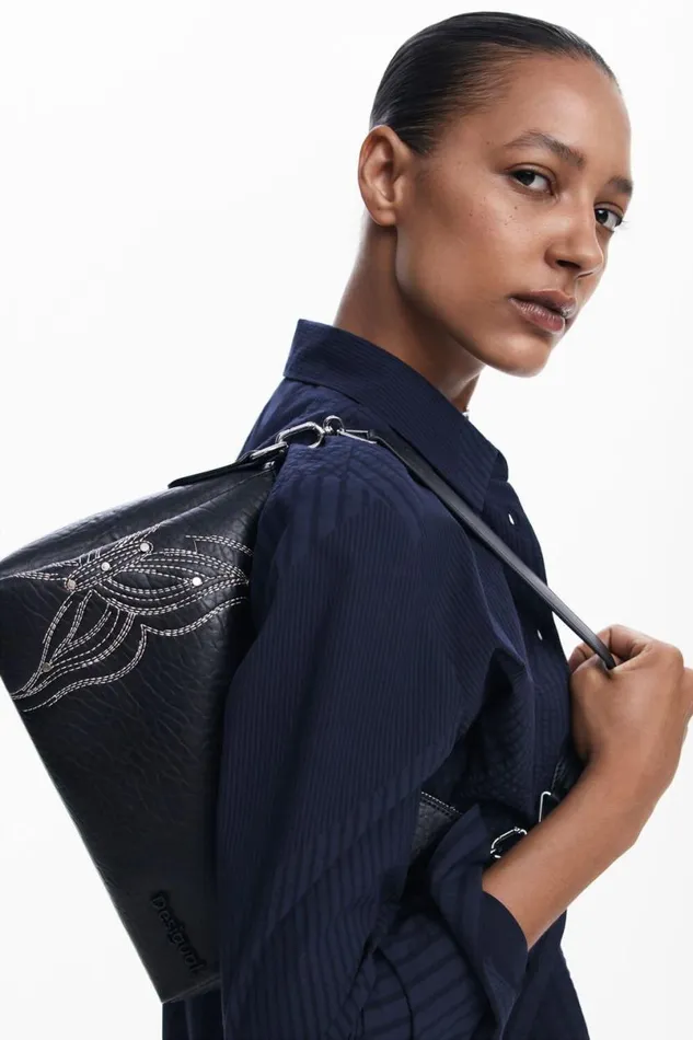 Women Bags Desigual M Bag With Butterfly Engraving