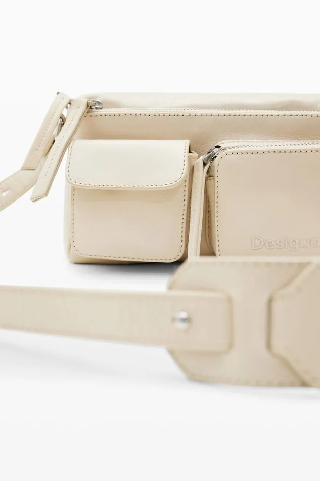 Women Bags Desigual Small Pockets Leather Crossbody Bag