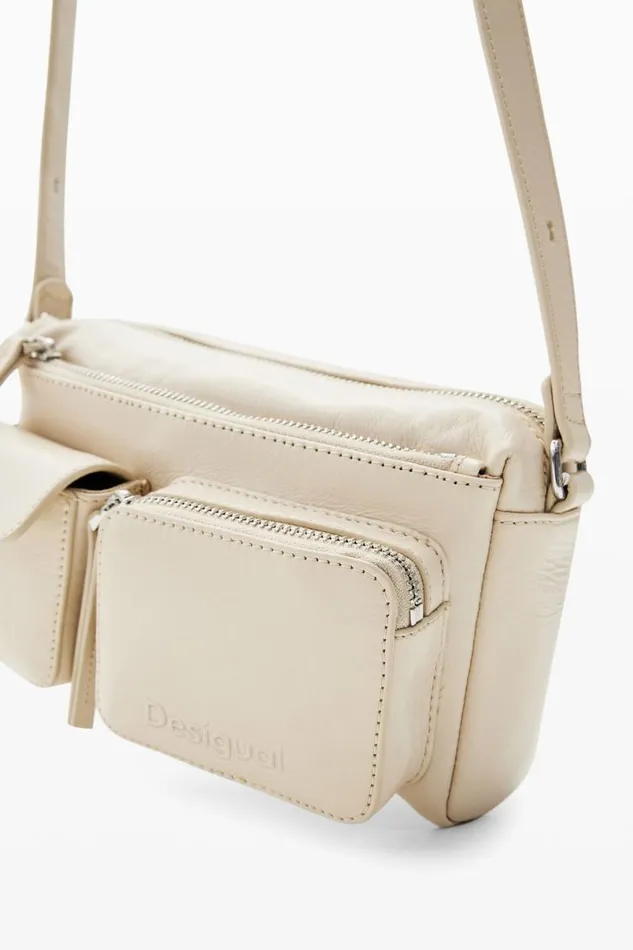 Women Bags Desigual Small Pockets Leather Crossbody Bag