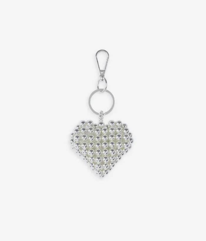 Women Bags THE KOOPLES Silver Heart Bag Charm