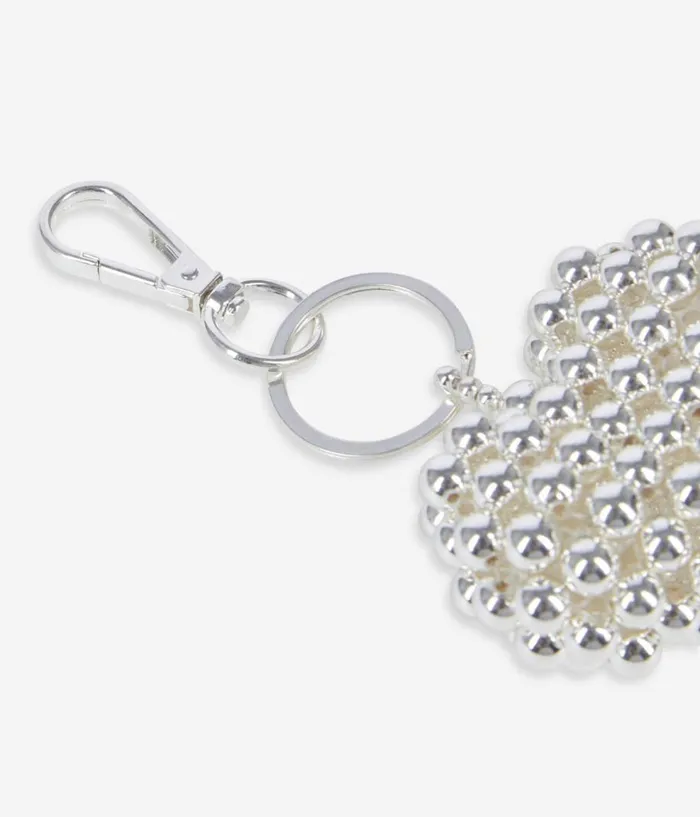 Women Bags THE KOOPLES Silver Heart Bag Charm Women Bags THE KOOPLES Silver Heart Bag Charm